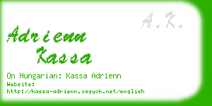 adrienn kassa business card